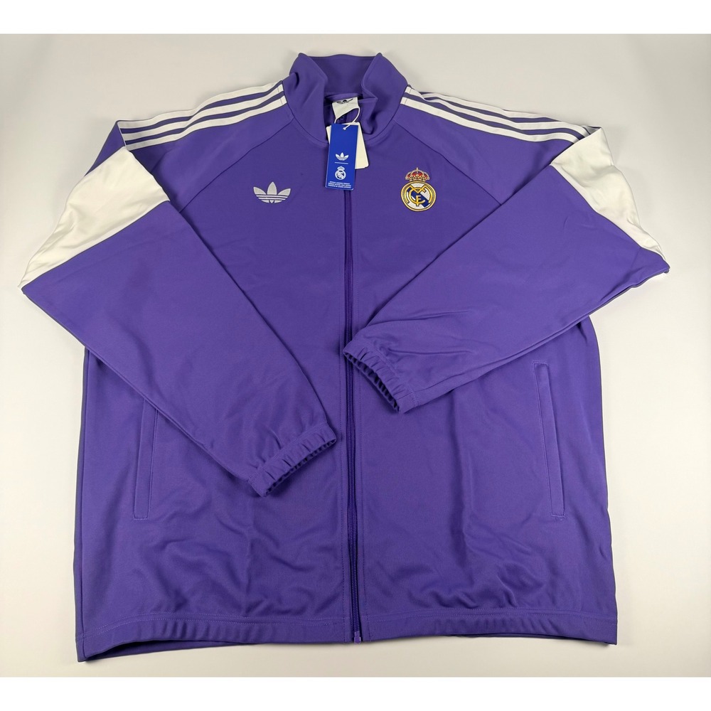 Adidas Real Madrid LFSTLR Track Jacket Men's XL Purple Rush KC7790 NWT